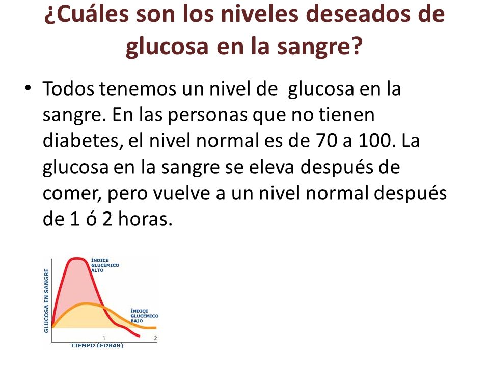 Comer de sangre niveles normales glucosa de en despues
